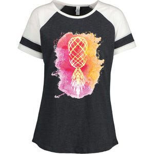 Swingers Subtle Artistic Upside Down Pineapple Gift Enza Ladies Jersey Colorblock Tee