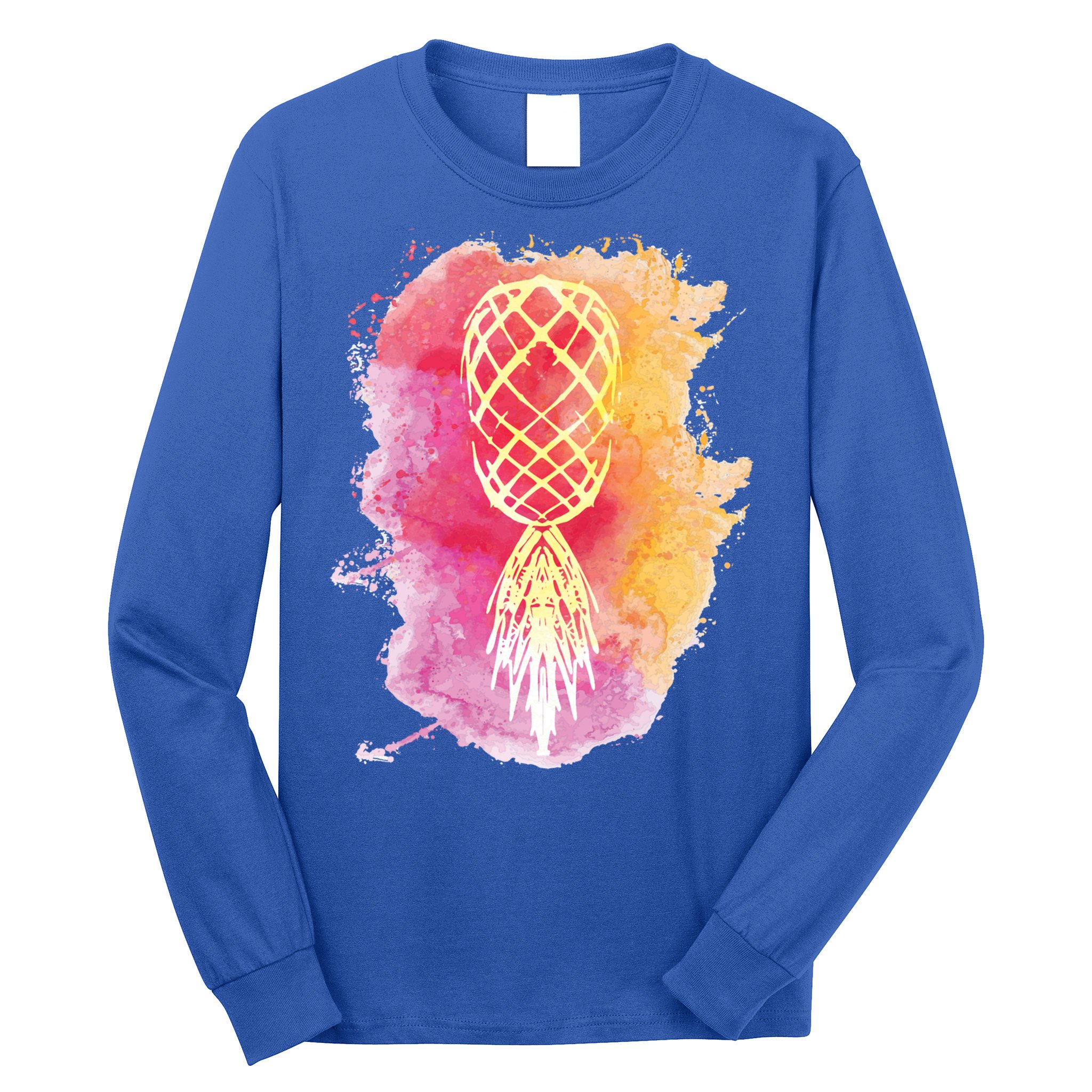 Swingers Subtle Artistic Upside Down Pineapple Gift Long Sleeve Shirt