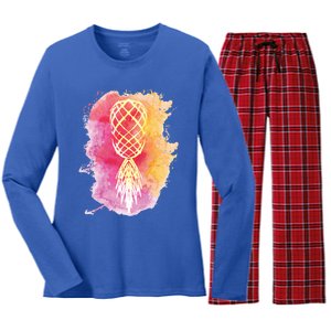 Swingers Subtle Artistic Upside Down Pineapple Gift Women's Long Sleeve Flannel Pajama Set 