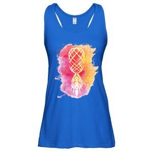 Swingers Subtle Artistic Upside Down Pineapple Gift Ladies Essential Flowy Tank