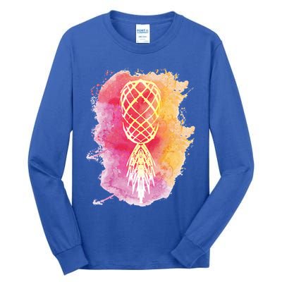 Swingers Subtle Artistic Upside Down Pineapple Gift Tall Long Sleeve T-Shirt