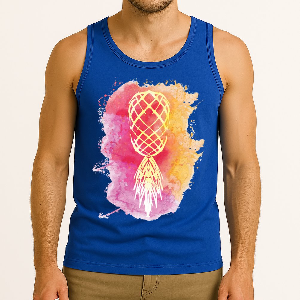 Swingers Subtle Artistic Upside Down Pineapple Gift Tank Top