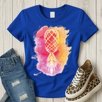 Swingers Subtle Artistic Upside Down Pineapple Gift Womens T-Shirt