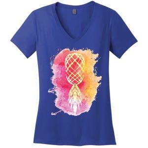 Swingers Subtle Artistic Upside Down Pineapple Gift Women's V-Neck T-Shirt