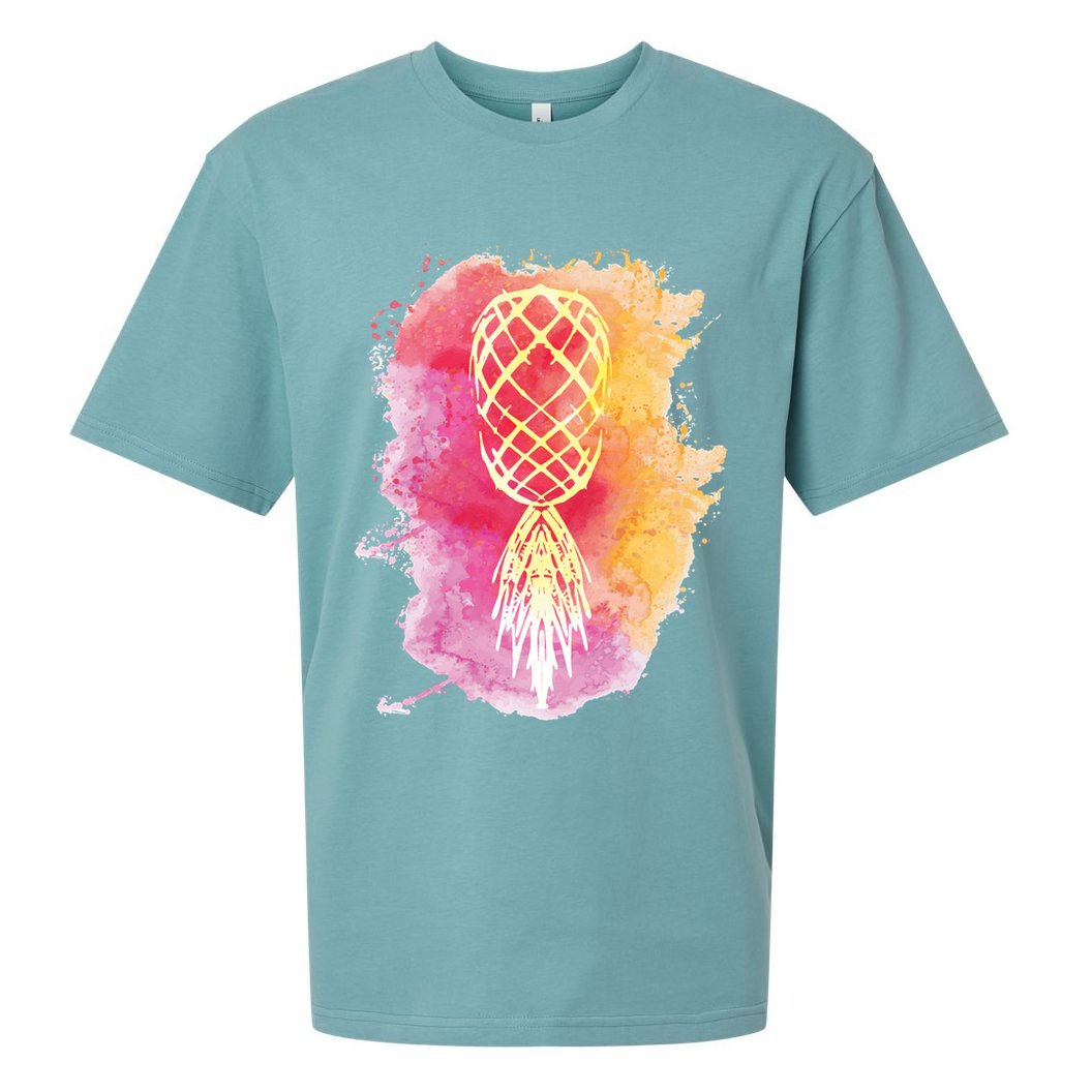 Swingers Subtle Artistic Upside Down Pineapple Gift Sueded Cloud Jersey T-Shirt