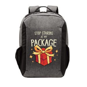 Stop Staring At My Package Funny Rude Xmas Christmas Vector Backpack