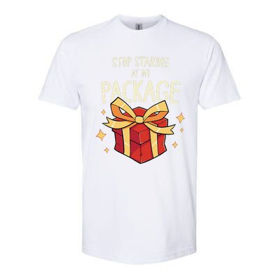 Stop Staring At My Package Funny Rude Xmas Christmas Softstyle CVC T-Shirt