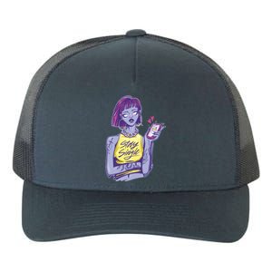 Stay Single Anti Valentines Girl Singles Day Single Ladies Yupoong Adult 5-Panel Trucker Hat