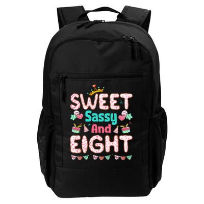 Sweet Sassy And Eight Birthday 8 Year Old Daily Commute Backpack