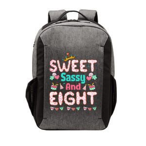 Sweet Sassy And Eight Birthday 8 Year Old Vector Backpack