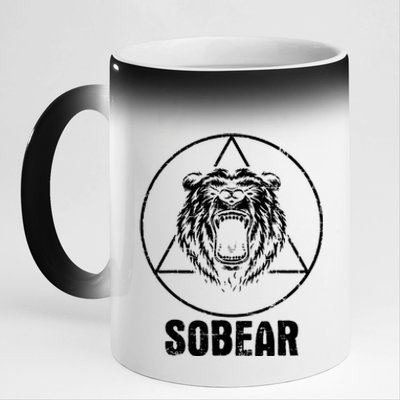 Sobear Sobriety Anniversary Sober Aa Na Recovery 11oz Black Color Changing Mug