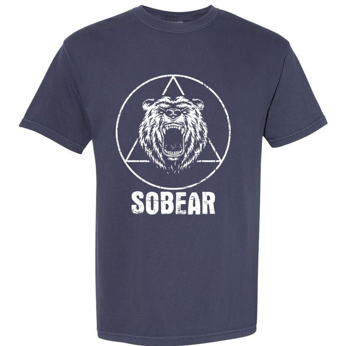 Sobear Sobriety Anniversary Sober Aa Na Recovery Garment-Dyed Heavyweight T-Shirt