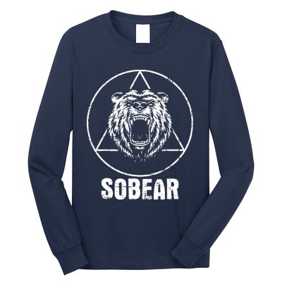 Sobear Sobriety Anniversary Sober Aa Na Recovery Long Sleeve Shirt