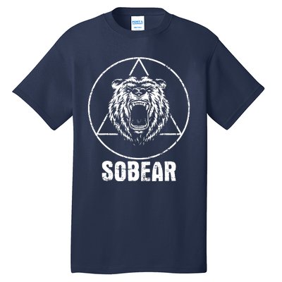 Sobear Sobriety Anniversary Sober Aa Na Recovery Tall T-Shirt