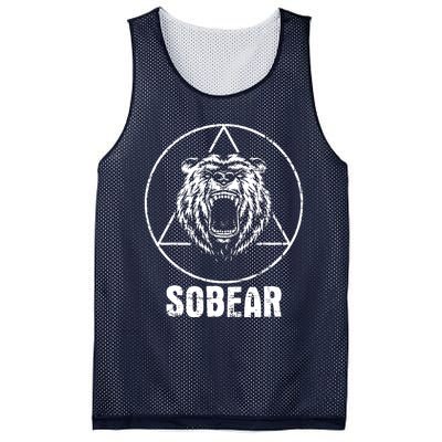 Sobear Sobriety Anniversary Sober Aa Na Recovery Mesh Reversible Basketball Jersey Tank