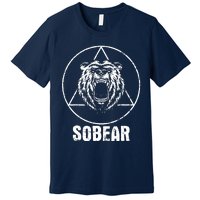 Sobear Sobriety Anniversary Sober Aa Na Recovery Premium T-Shirt