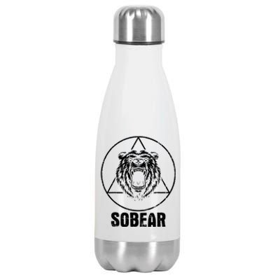 Sobear Sobriety Anniversary Sober Aa Na Recovery Stainless Steel Insulated Water Bottle