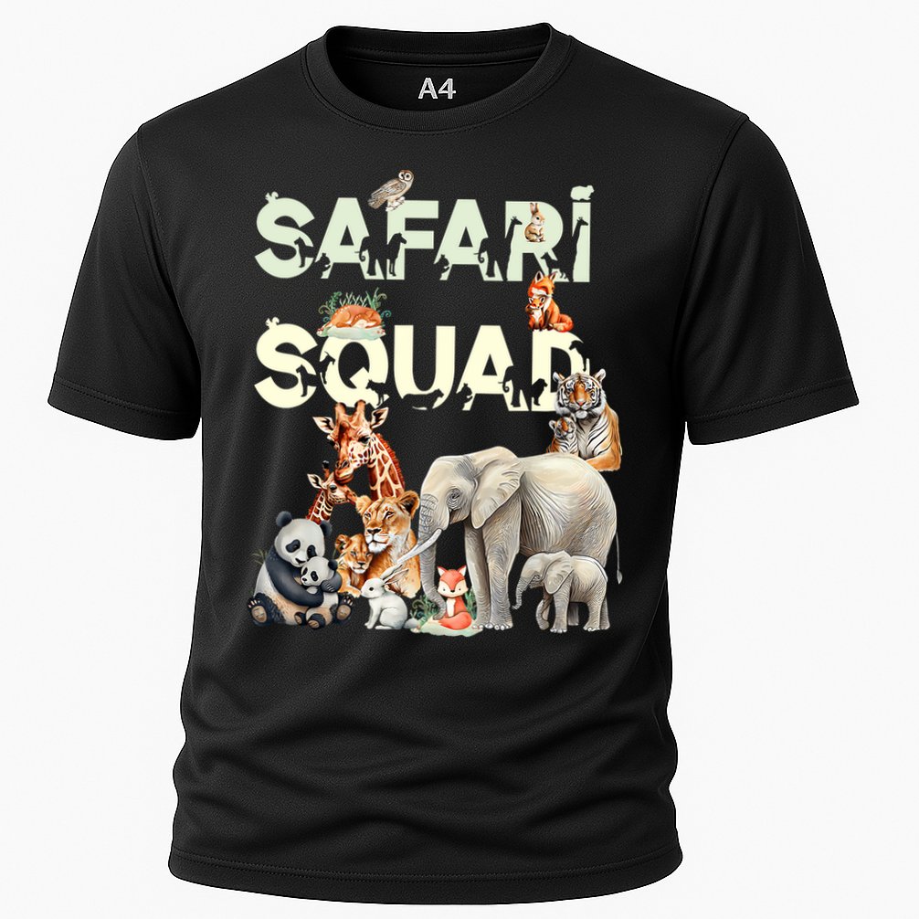 Safari Squad Animals Funny Zoo Animal Lovers Funny Safari Cooling Performance Crew T-Shirt