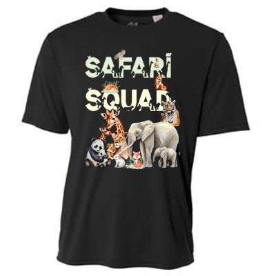 Safari Squad Animals Funny Zoo Animal Lovers Funny Safari Cooling Performance Crew T-Shirt