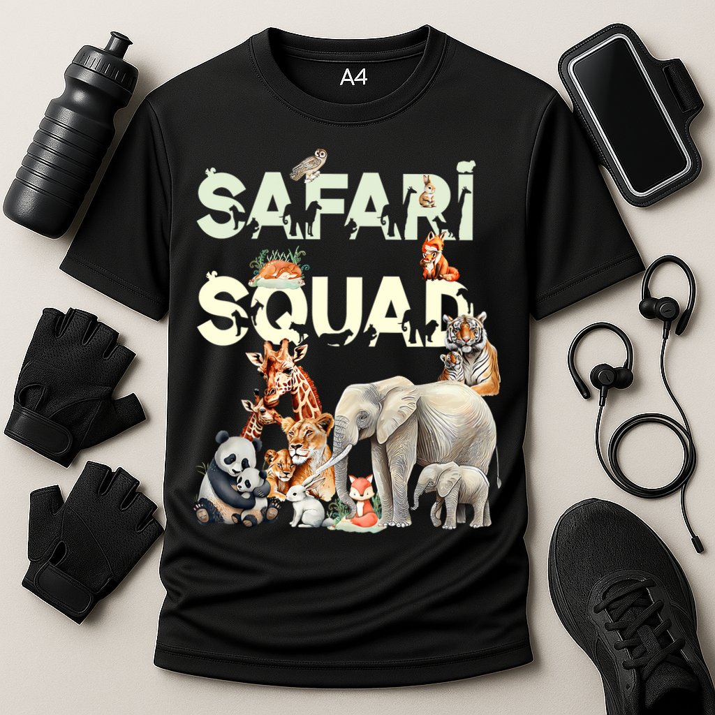 Safari Squad Animals Funny Zoo Animal Lovers Funny Safari Cooling Performance Crew T-Shirt