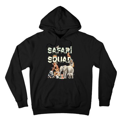 Safari Squad Animals Funny Zoo Animal Lovers Funny Safari Hoodie