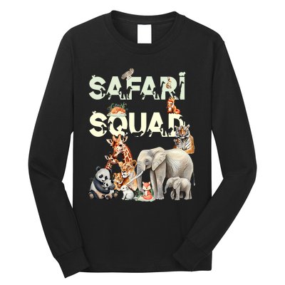 Safari Squad Animals Funny Zoo Animal Lovers Funny Safari Long Sleeve Shirt