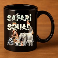 Safari Squad Animals Funny Zoo Animal Lovers Funny Safari 11oz C Handle Ceramic Mug