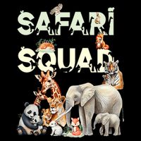 Safari Squad Animals Funny Zoo Animal Lovers Funny Safari Drawstring Bag