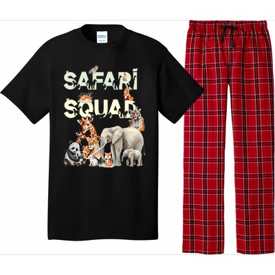 Safari Squad Animals Funny Zoo Animal Lovers Funny Safari Pajama Set