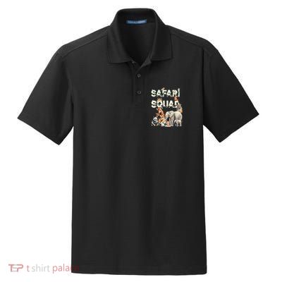 Safari Squad Animals Funny Zoo Animal Lovers Funny Safari Dry Zone Grid Polo
