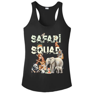 Safari Squad Animals Funny Zoo Animal Lovers Funny Safari Ladies PosiCharge Competitor Racerback Tank