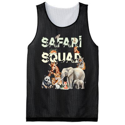 Safari Squad Animals Funny Zoo Animal Lovers Funny Safari Mesh Reversible Basketball Jersey Tank