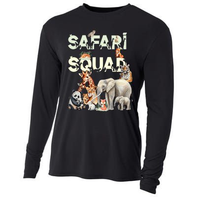 Safari Squad Animals Funny Zoo Animal Lovers Funny Safari Cooling Performance Long Sleeve Crew