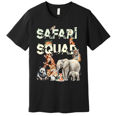 Safari Squad Animals Funny Zoo Animal Lovers Funny Safari Premium T-Shirt