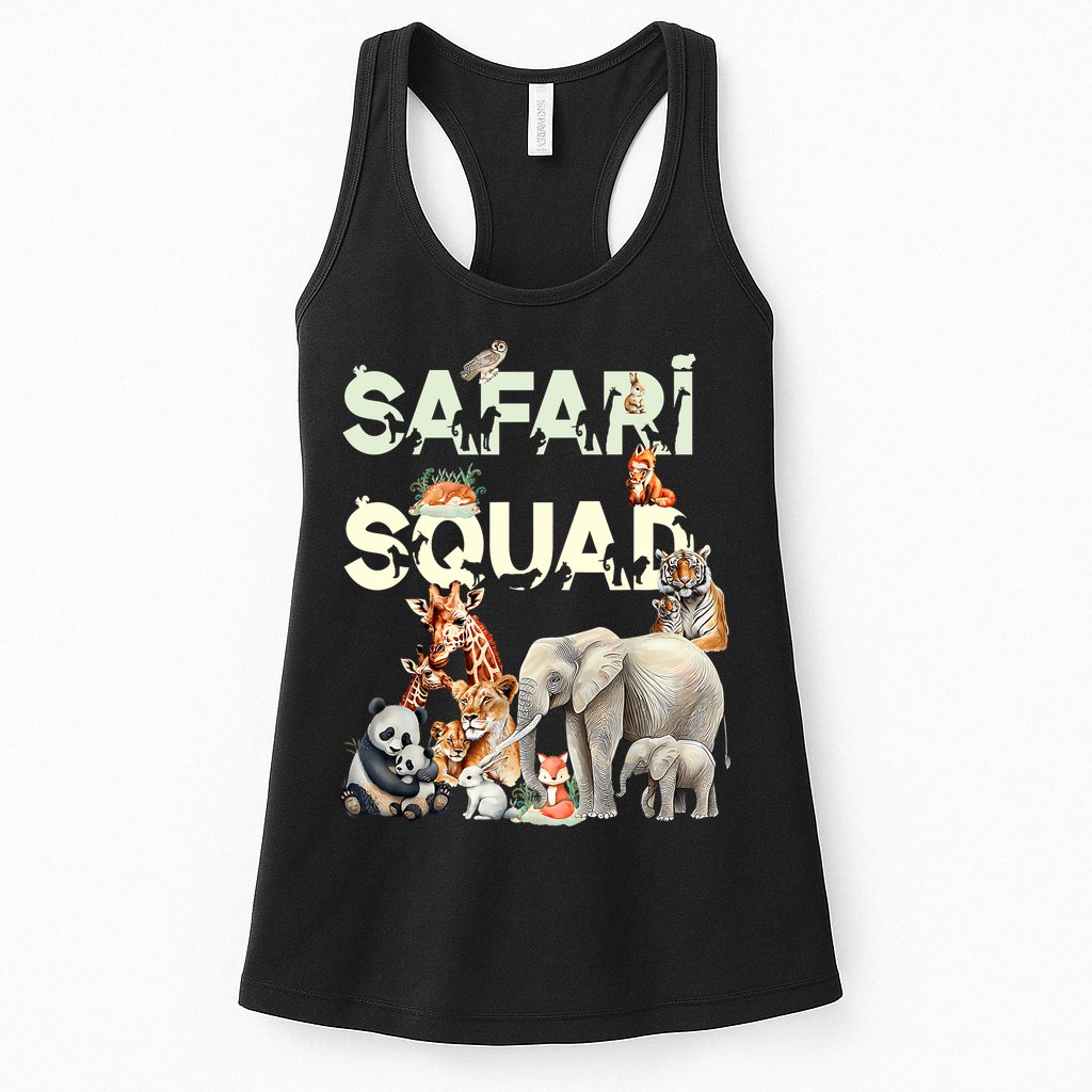 Safari Squad Animals Funny Zoo Animal Lovers Funny Safari Womens Tank Top
