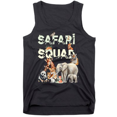 Safari Squad Animals Funny Zoo Animal Lovers Funny Safari Tank Top