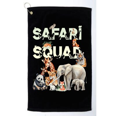 Safari Squad Animals Funny Zoo Animal Lovers Funny Safari Golf Towel