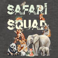 Safari Squad Animals Funny Zoo Animal Lovers Funny Safari Vector Backpack