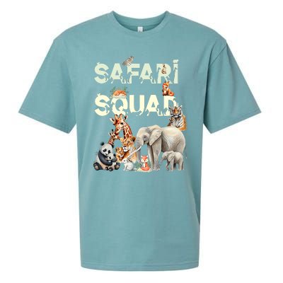 Safari Squad Animals Funny Zoo Animal Lovers Funny Safari Sueded Cloud Jersey T-Shirt