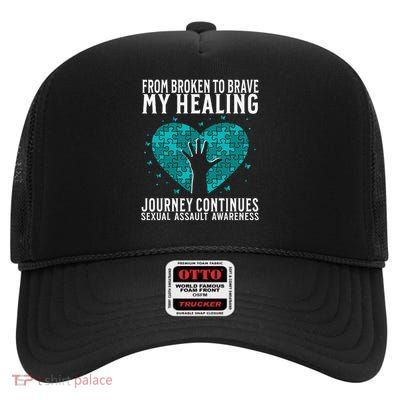 Support Sarcoidosis Awareness Items Gifts Purple High Crown Mesh Back Trucker Hat