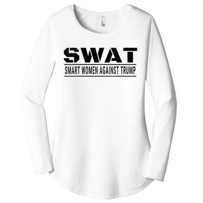 Swat Smart Against Trump Funny Antitrump Women's Perfect Tri Tunic Long Sleeve Shirt