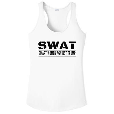 Swat Smart Against Trump Funny Antitrump Ladies PosiCharge Competitor Racerback Tank