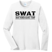 Swat Smart Against Trump Funny Antitrump Ladies Long Sleeve Shirt