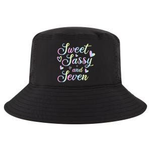 Sweet Sassy And Seven 7th Birthday 7 Years Old Princess Cool Comfort Performance Bucket Hat