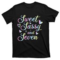 Sweet Sassy And Seven 7th Birthday 7 Years Old Princess T-Shirt