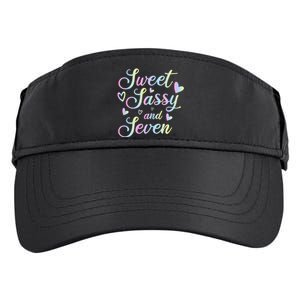 Sweet Sassy And Seven 7th Birthday 7 Years Old Princess Adult Drive Performance Visor