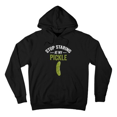 Stop Staring At My Pickle Halloween Pickle Costume Adult Hoodie