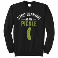 Stop Staring At My Pickle Halloween Pickle Costume Adult Sweatshirt