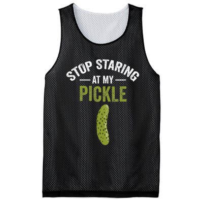 Stop Staring At My Pickle Halloween Pickle Costume Adult Mesh Reversible Basketball Jersey Tank