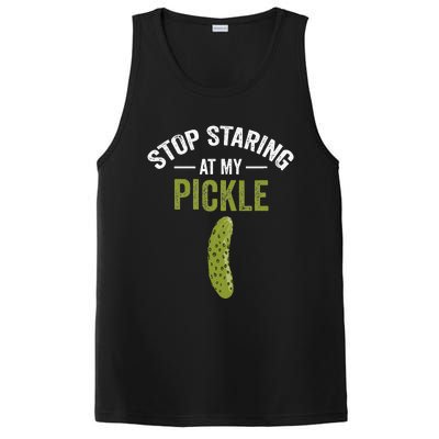 Stop Staring At My Pickle Halloween Pickle Costume Adult PosiCharge Competitor Tank